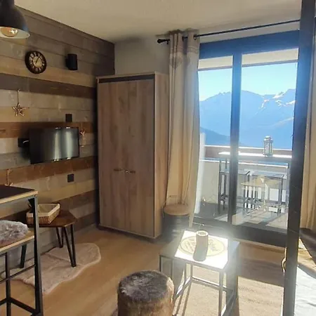 Studio Montagnard Vue Splendide Alpe D Huez Les Passeaux Alpe dʼHuez Extérieur photo